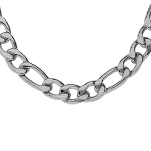 Collier en acier satiné 1+3 11mm - 55cm - Vue 1