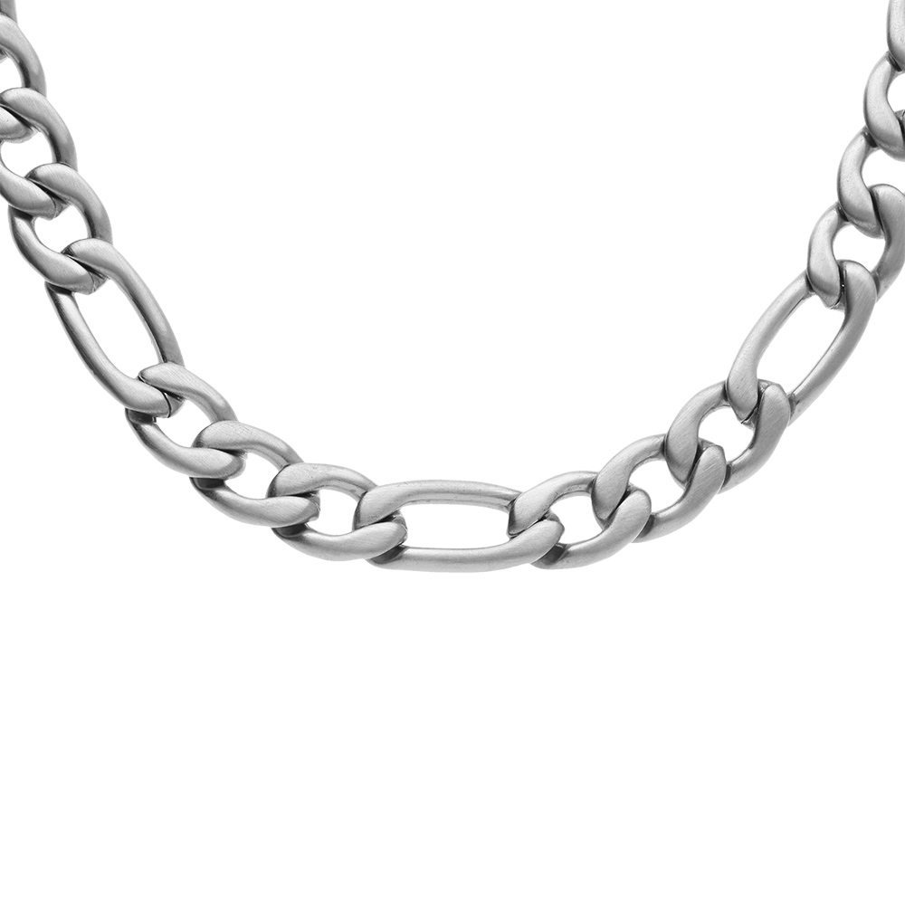 Collier en acier satin 1+3 7mm  - 55cm - Vue 1
