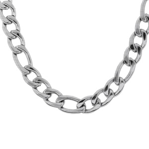 Collier en acier satiné 1+3 9mm - 50cm - Vue 1