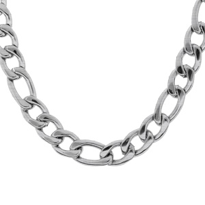 Collier en acier satiné 1+3 9mm - 55cm - Vue 1
