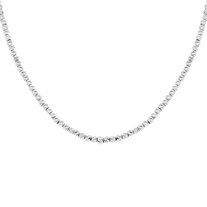 Collier en argent boules diamantées - 38+5cm Collier en argent boules diamantées - 38+5cm