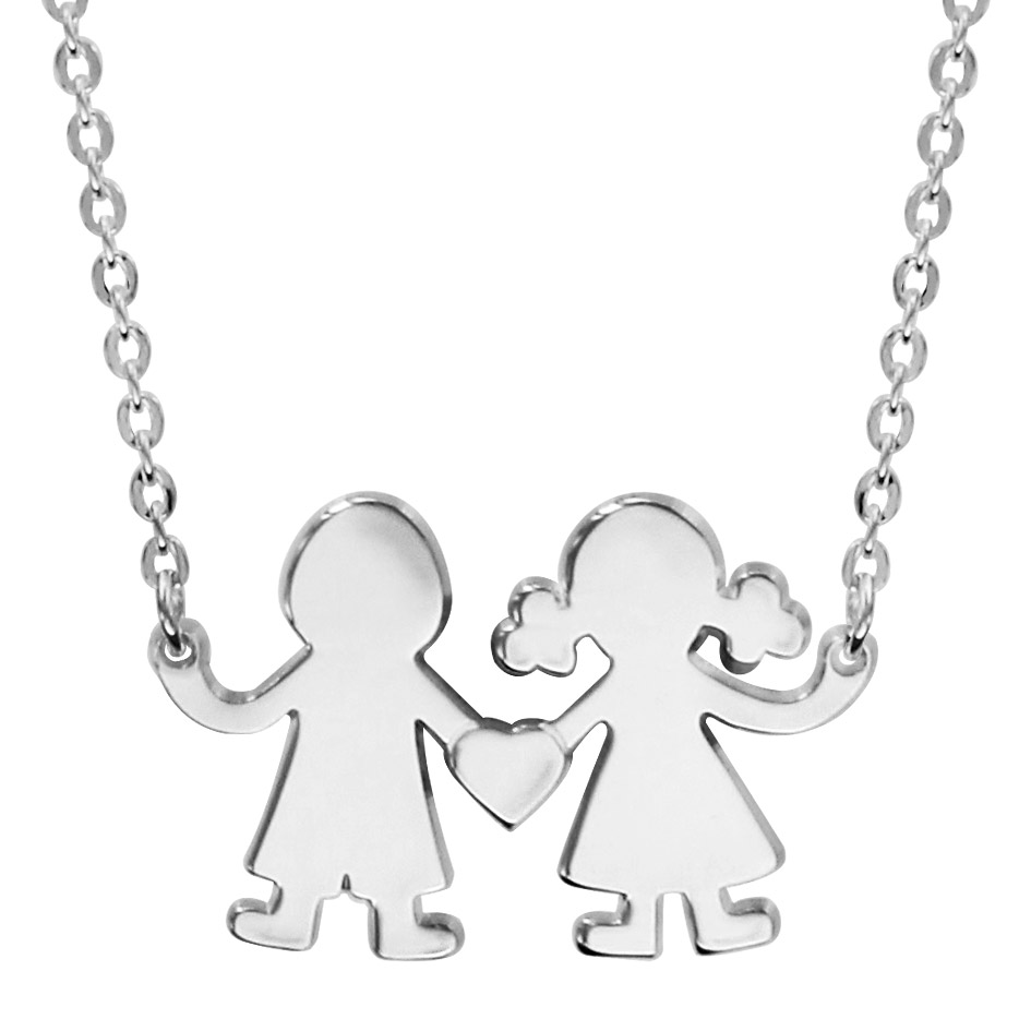 Collier Pendentif Coeurs Bleus Sur Chaîne Argentée - Jamais Porté - Parfait Pour Offrir