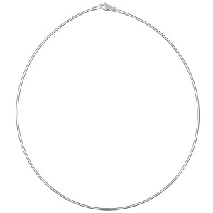 Collier en argent maille omga - largeur 1,2mm et longueur 40cm - Vue 1