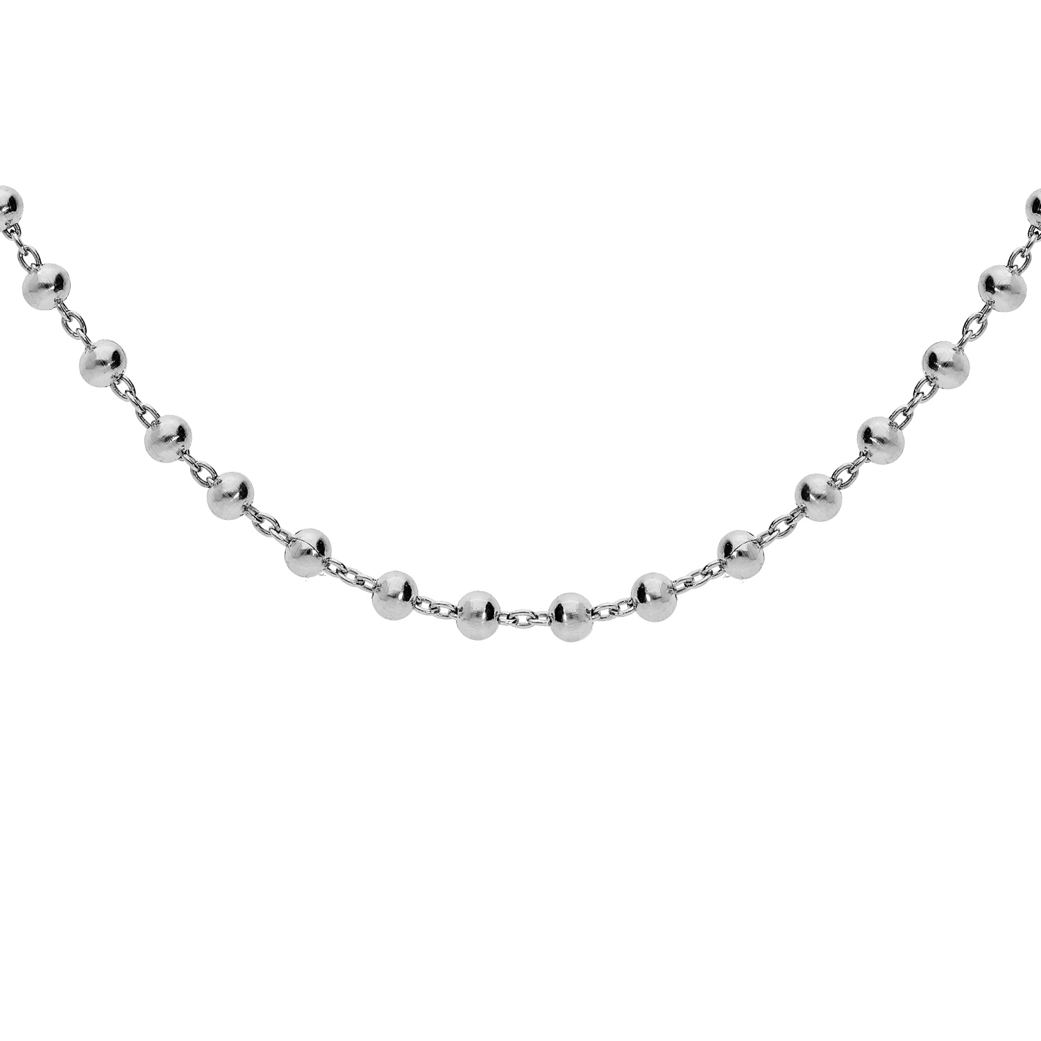 Fermoir Magnétique Boule Ronde – Argent Rhodié Finition Mate – Réf FC4504