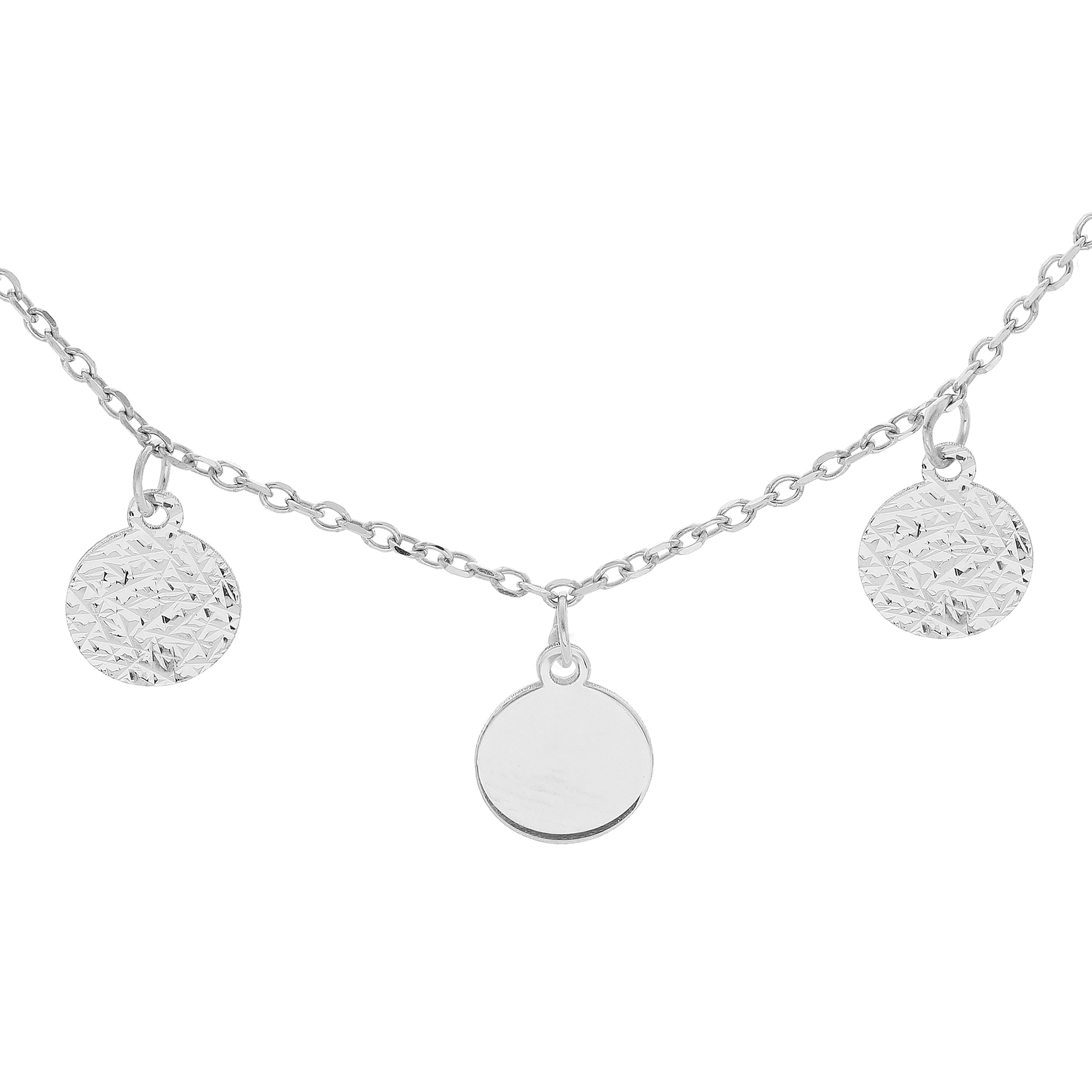 Collier Chaîne Fine Plaqué Or 18 Carats Avec Pastilles | Longueur 40/45 Cm | Marque Tata Gisèle | Neuf Avec étiquettes