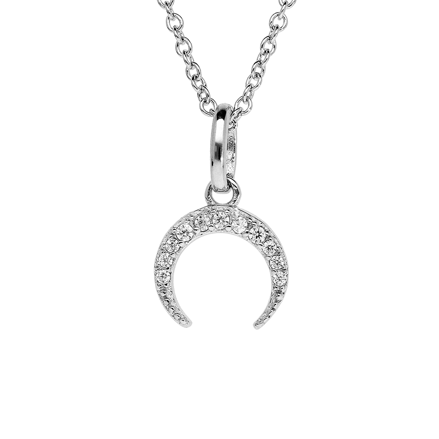 Sautoir Croissant de Lune en Acier Inoxydable - Collier Gothique Homme