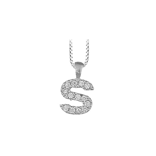 Charm Lettre Alphabet Argent 925 Rhodié AKA Gioielli - Pendentif Initiale - Fabriqué En Italie