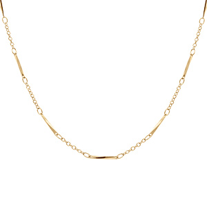 Collier en plaqu� or avec baguettes - 40+7cm