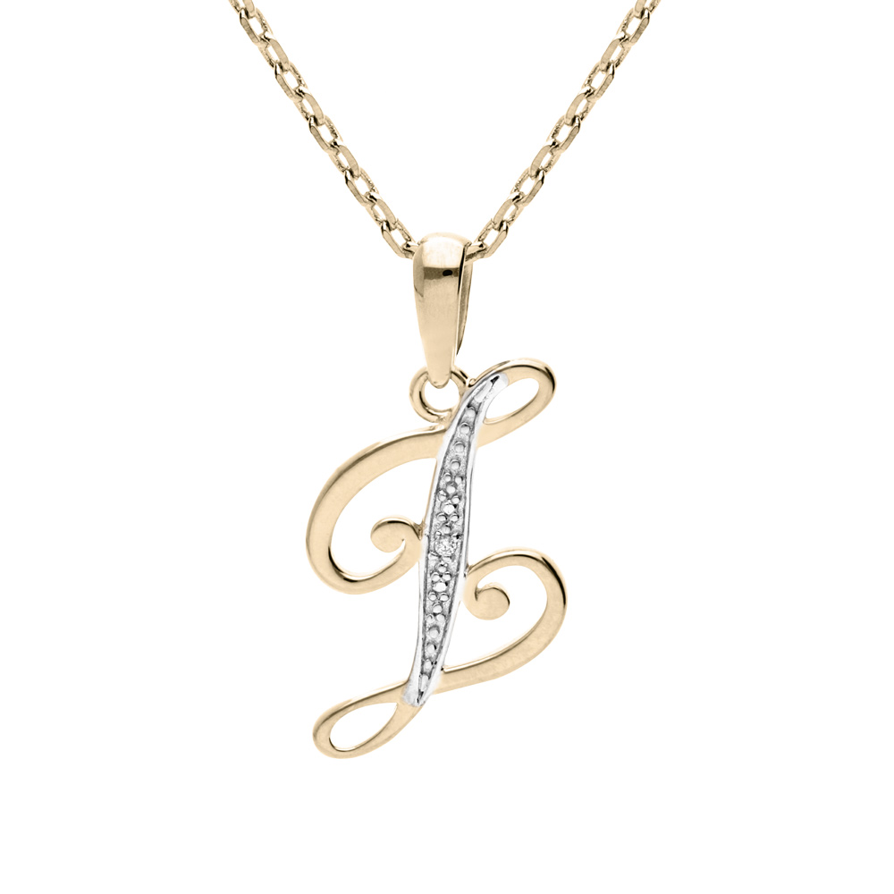 Collier en plaqu� or cha�ne avec pendentif initiale Z oxydes blancs sertis 42+3cm - Vue 1