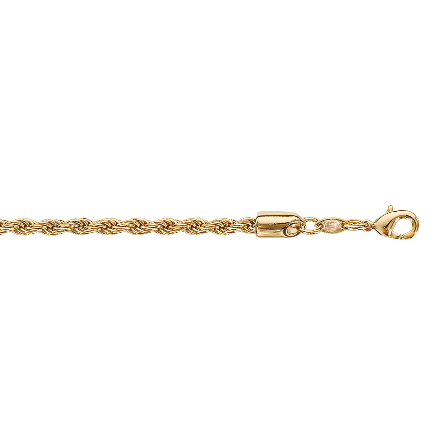 Collier Plaqué Or Maille Fantaisie Corde Et Venitienne - Longueur 45 Cm Neuf