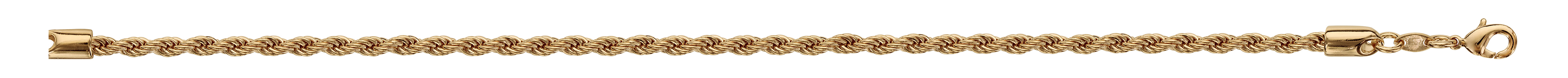 Chaîne Collier Maille Corde Plaqué Or 42 Cm - Bijou Doré Pour Femme