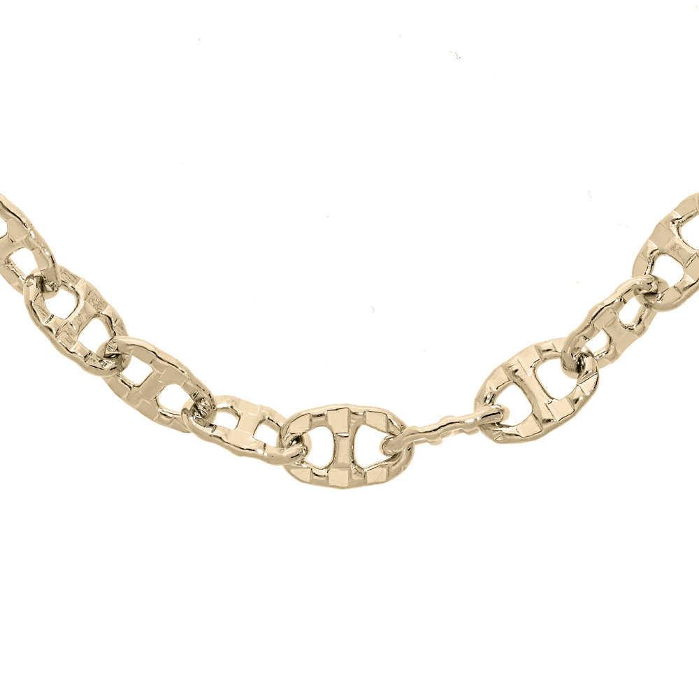 Collier en plaqu� or maille marine 40+5cm - Vue 1