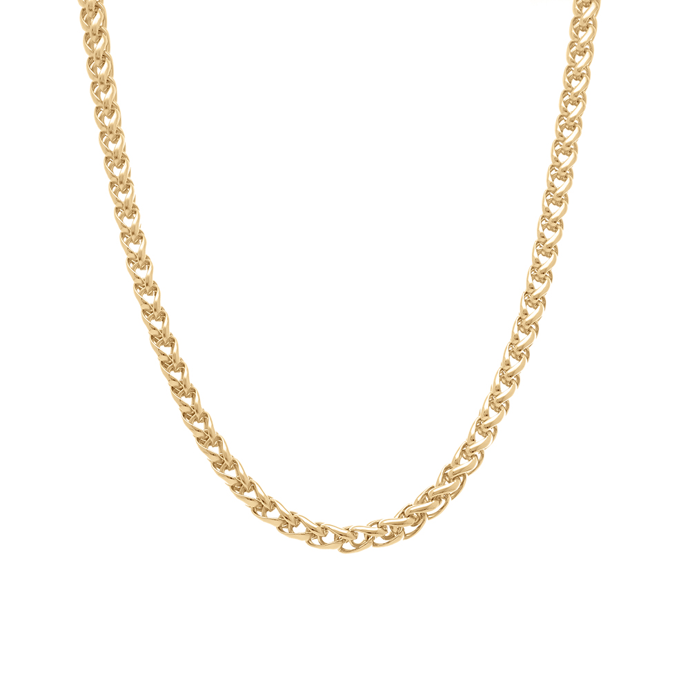 Collier en plaqu� or maille palmier - largeur 5mm et longueur 45cm - Vue 1