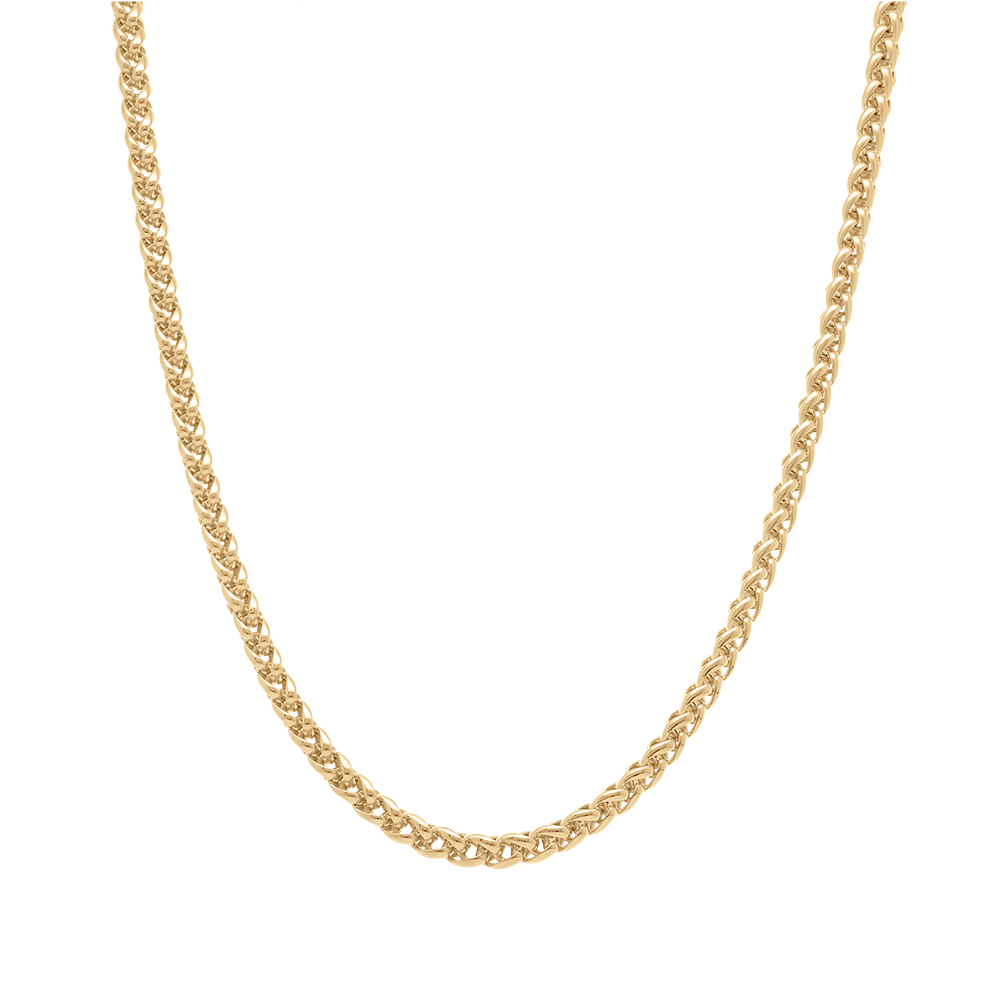 Collier en plaqu� or maille palmier longueur 45cm - Vue 1