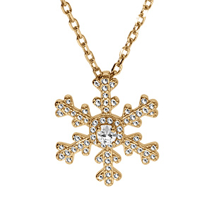 Collier en vermeil flocon de neige - 42+3cm