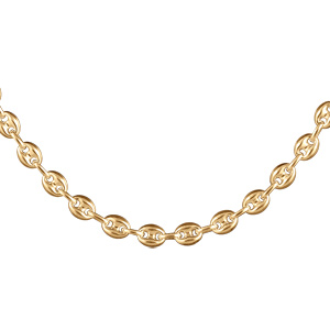 Collier en vermeil grain de café 6mm - 50cm - Vue 1