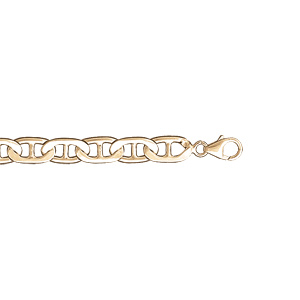 Collier en vermeil maille grosse marine 7mm - 55cm - Vue 1