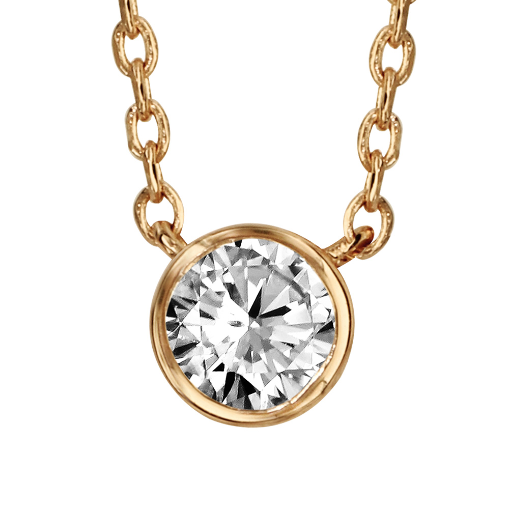 Collier en vermeil oxyde de 5mm serti clos - 38+4cm - Vue 1