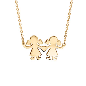 Collier en vermeil passive fille/fille 40+4cm