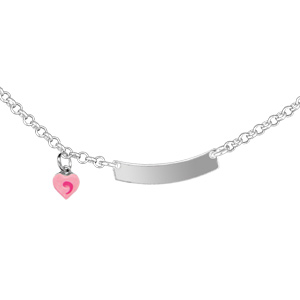 Collier Pour Bebe Chaine Maille Jaseron Avec Plaque En Demi Lune A Graver 1 Prenom Et Pampille Longueur 37cm 3cm De Rallonge Collier Pour Bebe Chaine Maille Jaseron Avec Plaque En Demi Lune A Graver 1 Prenom Et Pampille Longueur 37cm 3cm De Rallonge