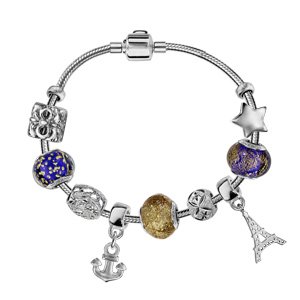 Composition bracelet charms Thabora de luxe et verre de Murano vritable - Vue 1