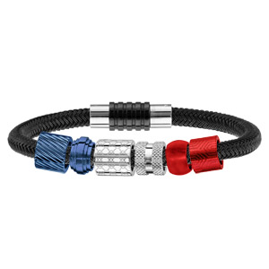 Composition bracelet Charms Thabora pour Homme acier patriote franais - Vue 1