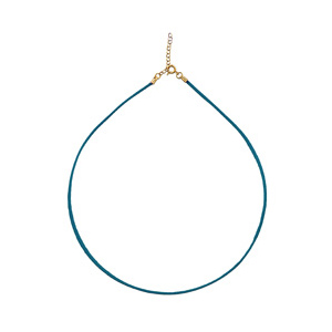 Cordon soie lisse couleur vert turquoise - Vue 1