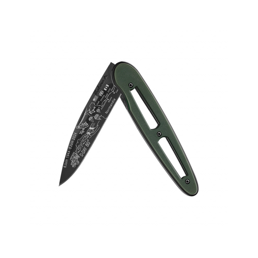 Couteau D-Day 80 ans d�barquement en Normandie - Gravure possible d\'un texte au verso - Vue 1