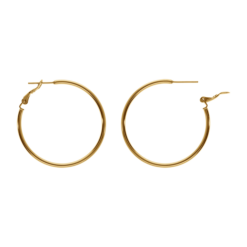 Crole en acier dor fil 2mm diamtre 60mm tige et clapet - Vue 1