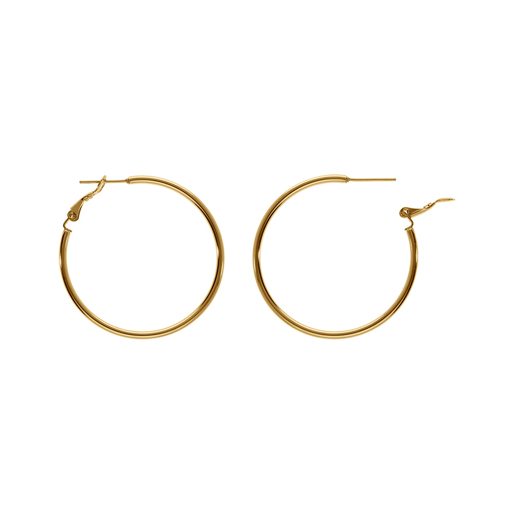 Crole en acier fil dor 2mm diamtre 50mm tige et clapet - Vue 1