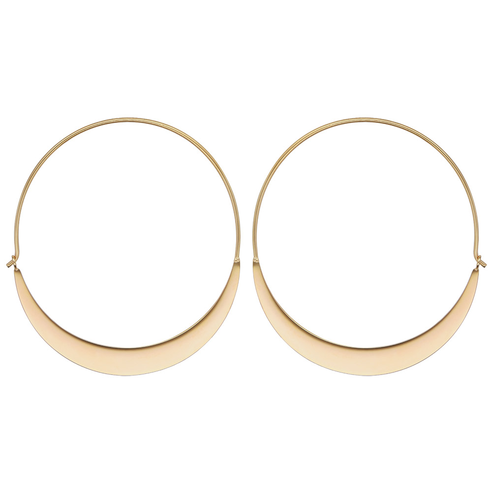 Croles acier et PVD jaune fantaisie plate - Vue 1