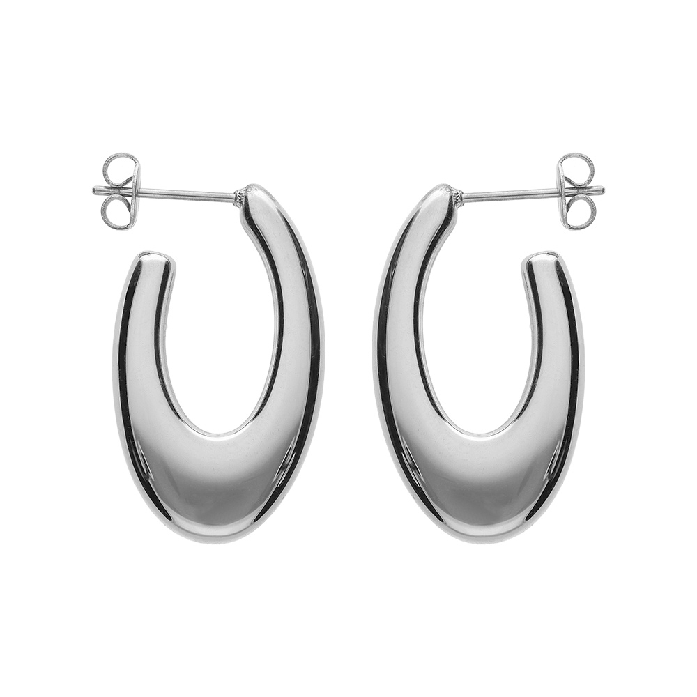 Cr�oles acier forme ovale - Vue 1