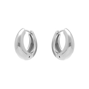 Créoles articulée acier 17mm cubaine - Vue 1