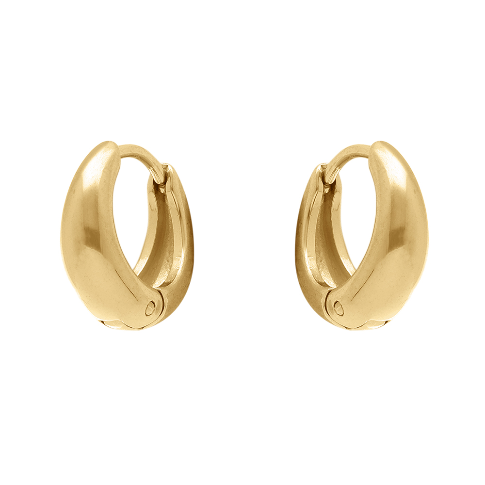 Croles articule en acier dor 11mm cubaine - Vue 1