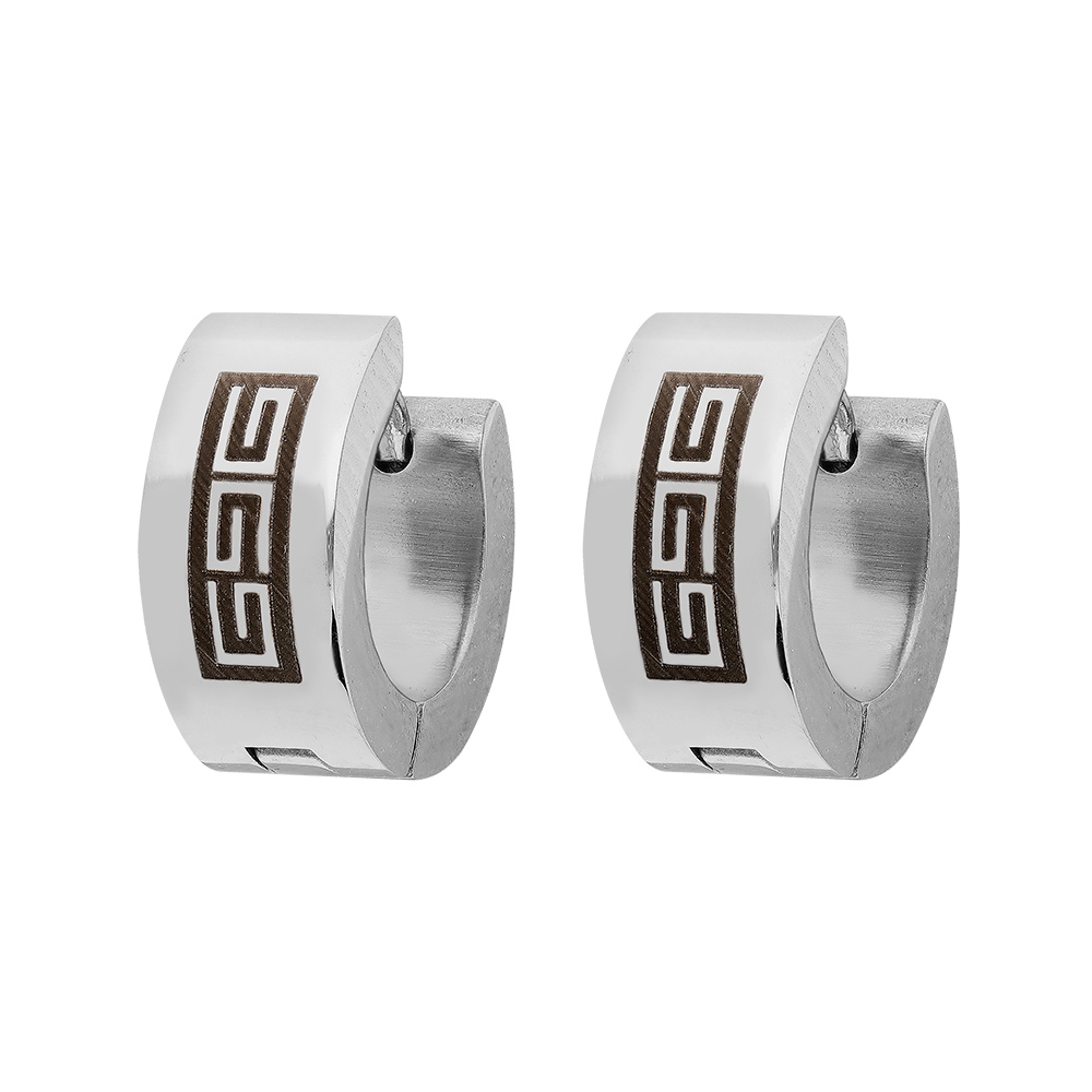 Croles articules en acier avec gravure motifs grecs - Vue 1