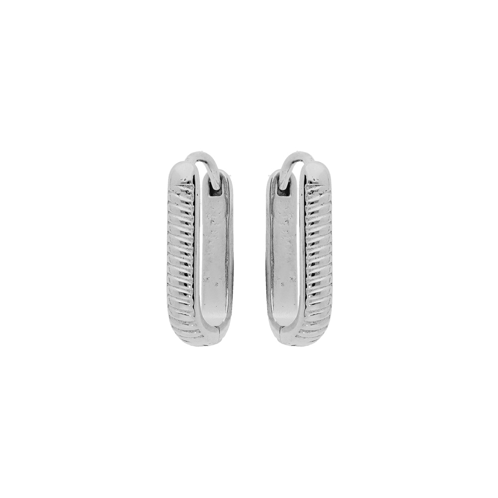 Croles en acier articule rectangulaire 12x17mm stries - Vue 1