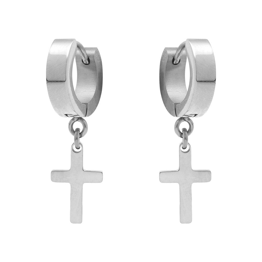 Cr�oles en acier avec croix suspendue - Vue 1