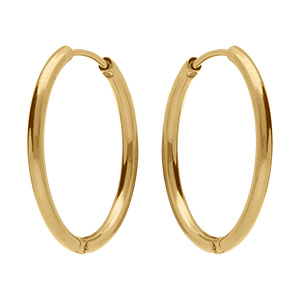 Cr�oles en acier dor� articul�e - 20mm