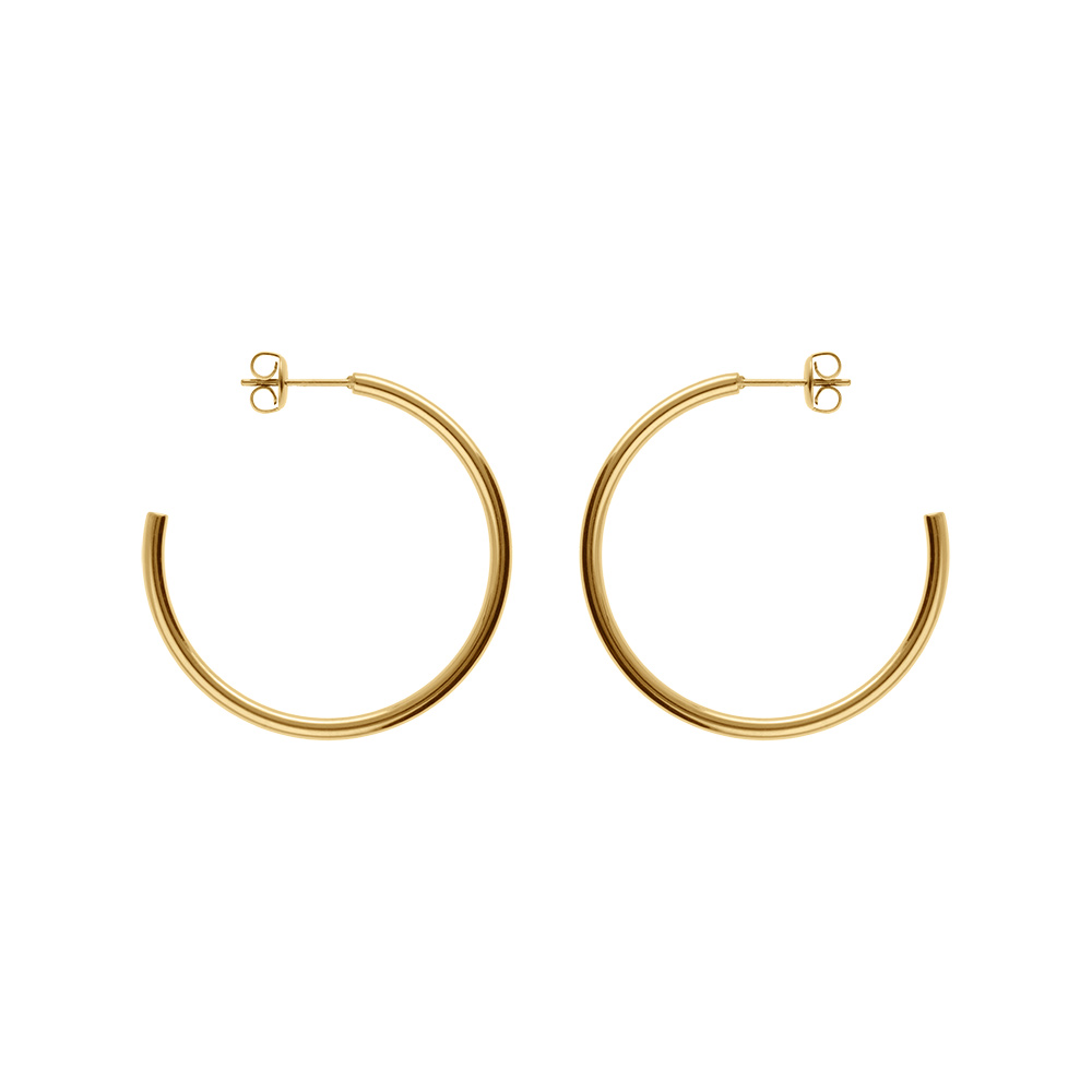 Croles en acier dor massif fil 2.5mm diamtre 40mm - Vue 1