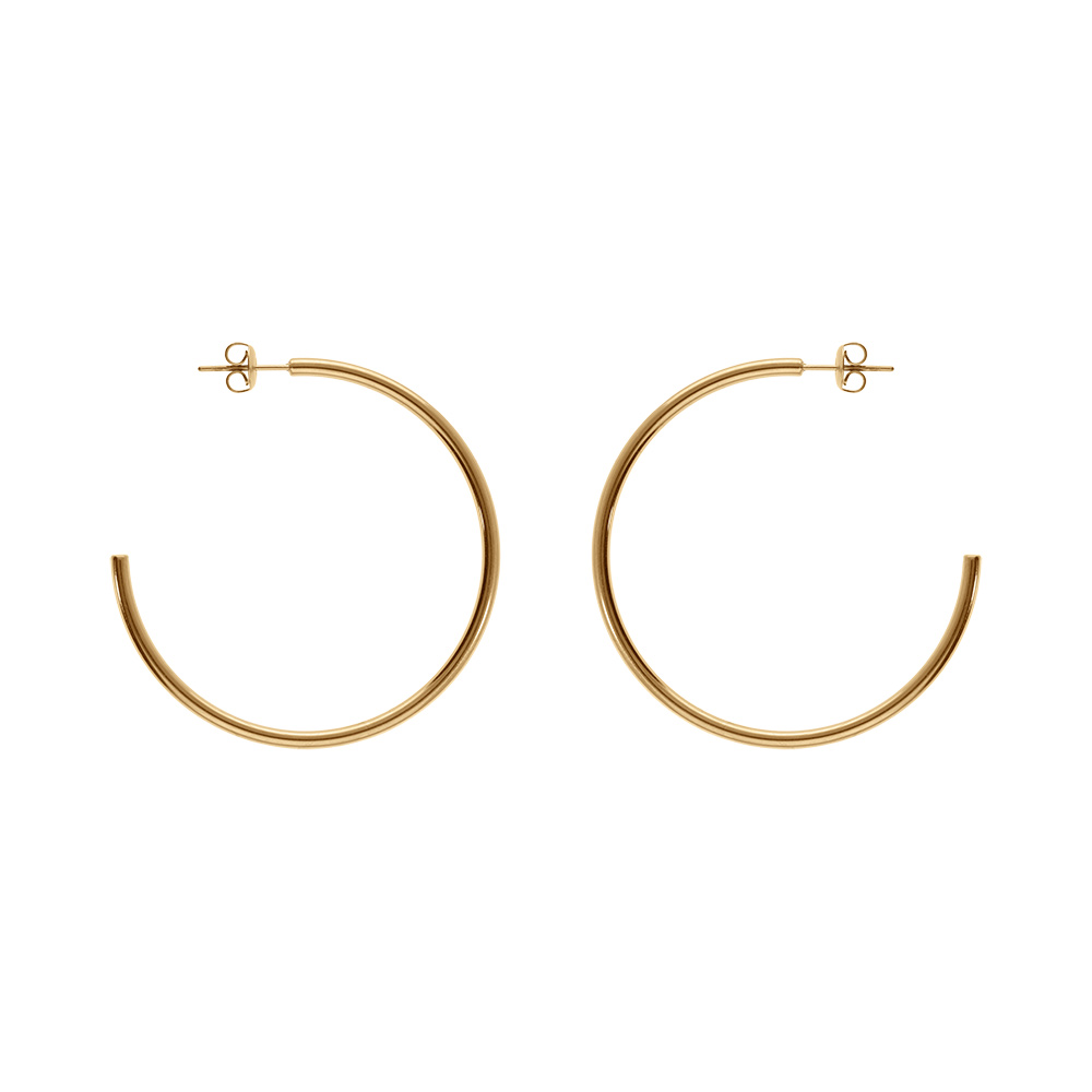 Croles en acier dor massif fil 2.5mm diamtre 50mm - Vue 1