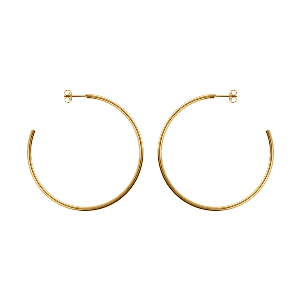 Croles en acier dor massif fil 2.5mm diamtre 60mm - Vue 1