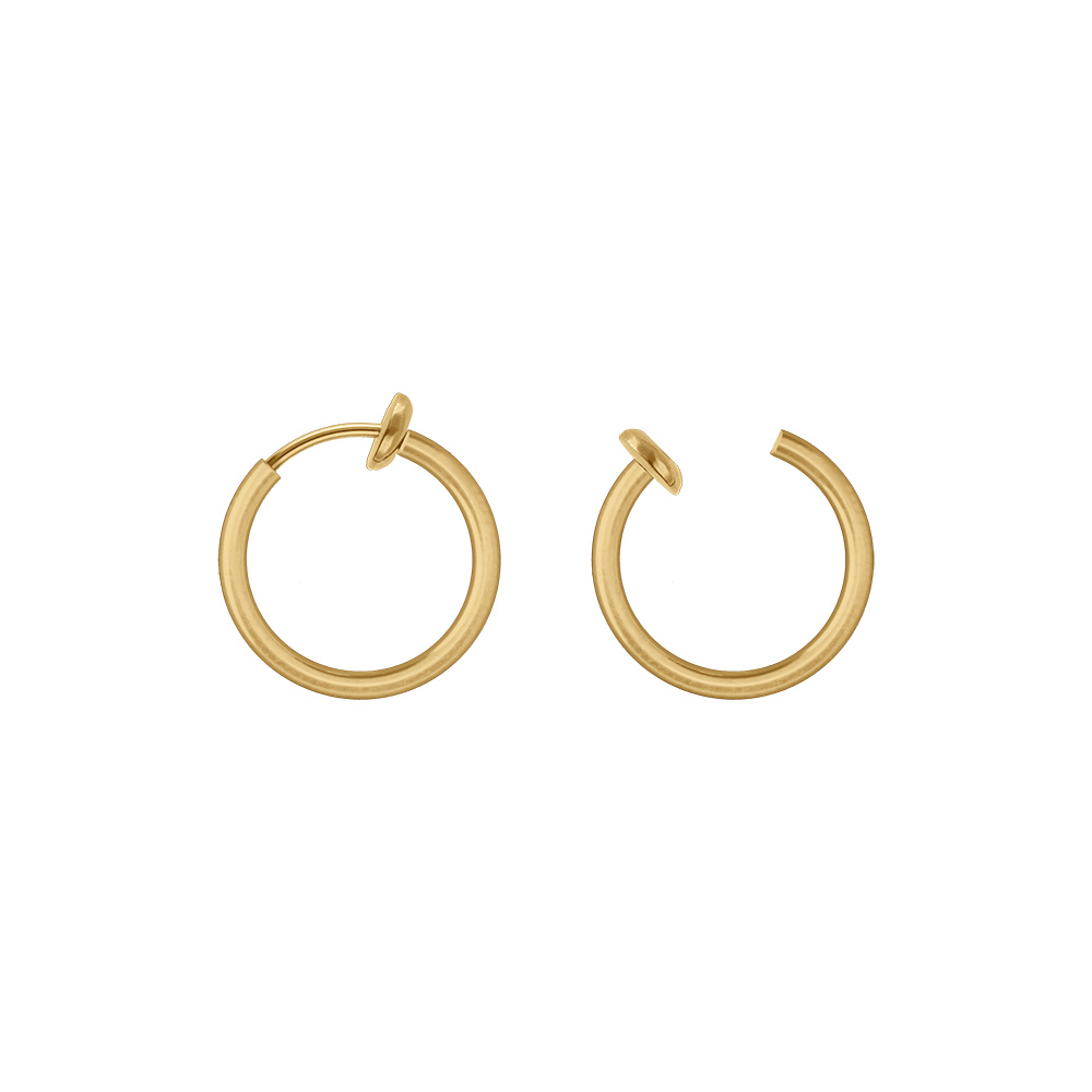 Croles en acier dor tube 15mm systeme clip et ressort - Vue 1