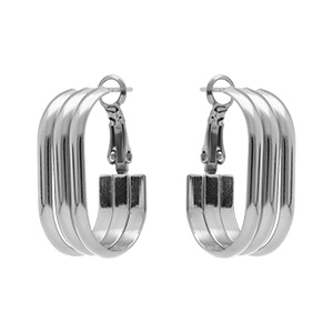 Croles en acier 3 fils forme rectangulaire - 23mm