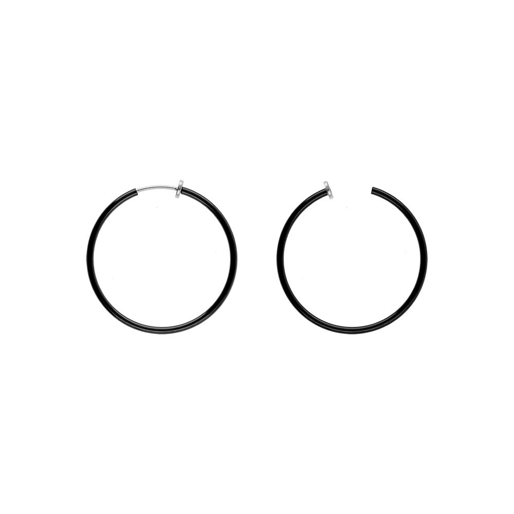 Croles en acier noir tube 37mm systeme clip et ressort - Vue 1