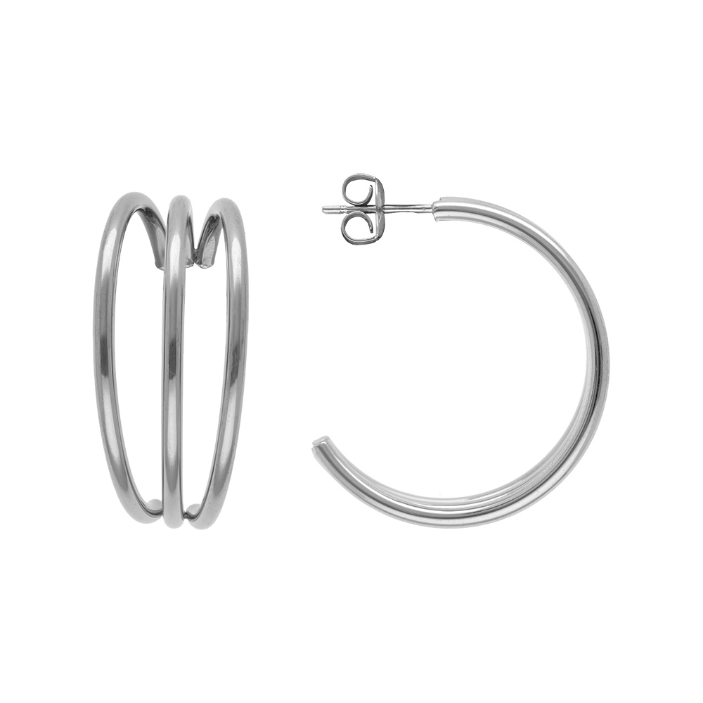 Croles en acier trois rangs carts larg 13mm x haut 32mm - Vue 1