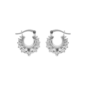 Créoles en argent - Vue 1