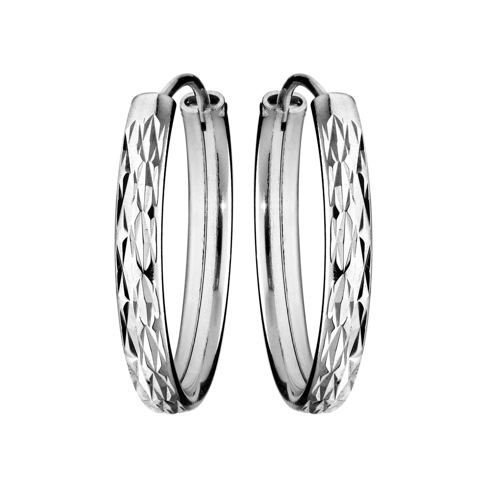 Boucles D'oreilles Dolly-Bijoux Demi-créole Rhodié - Pavage Diamant Et émeraude, Argent 925