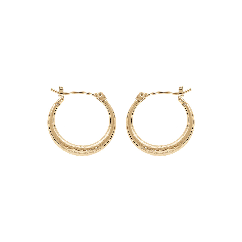 Croles en plaqu or en chute martele en dgrad 20mm - Vue 1