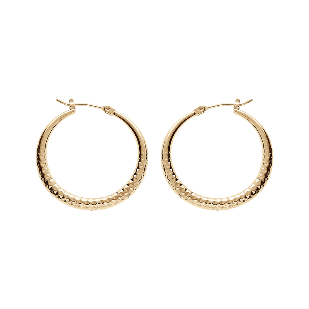 Croles en plaqu or en chute martele en dgrad 30mm - Vue 1