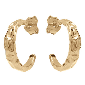 Cr�oles en plaqu� or martel�es